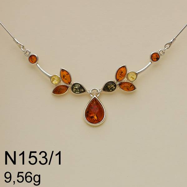 Necklace: Modern Leaf in Silver