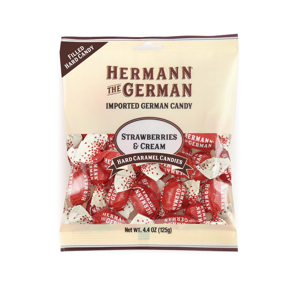 Candy: Hermann the German - Strawberries & Cream Hard Caramel (125g)