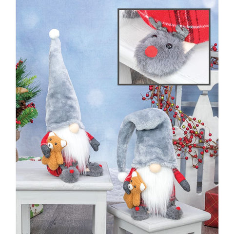 Gnome with Slippers & Teddy Bear Large