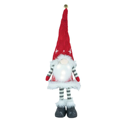 Decoration: Candy Cane Bobble Santa w/lights