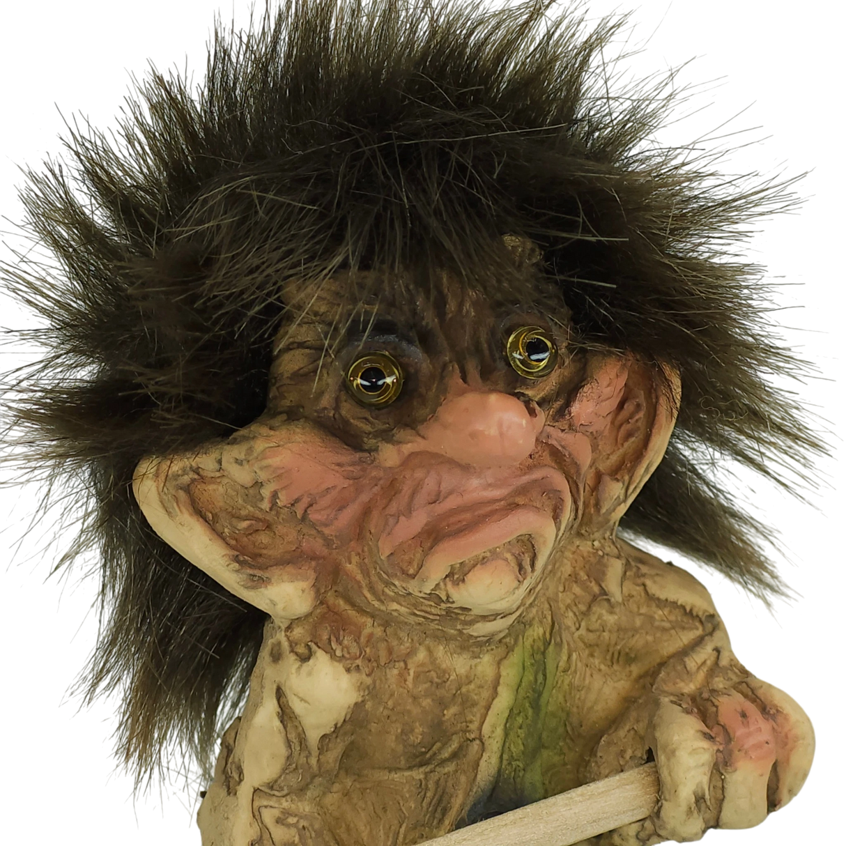 Troll: Nyform Angry Troll with Stick 11cm Tall (4.5") From Norway