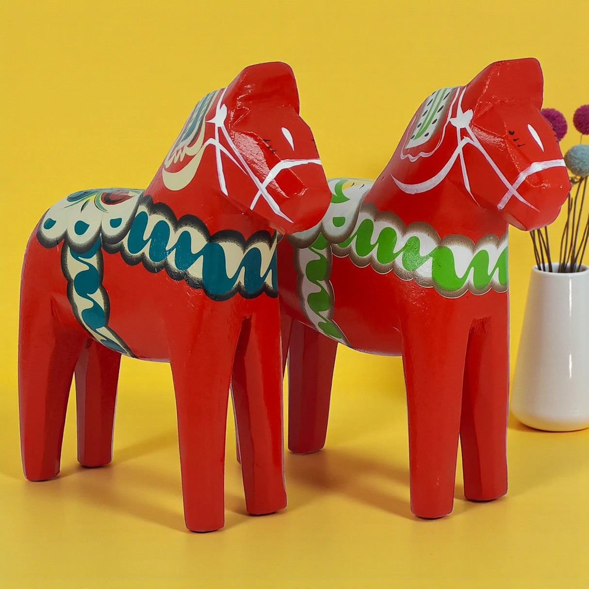 Figurine: Dala Horse Replica by Nordic Souvenir 5.5" Tall Wooden Horse
