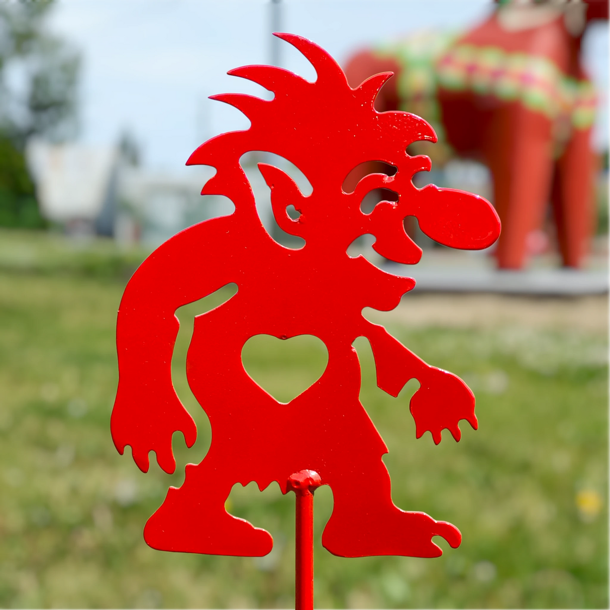 Garden Stake: Red Troll Garden Stake (30" Height)