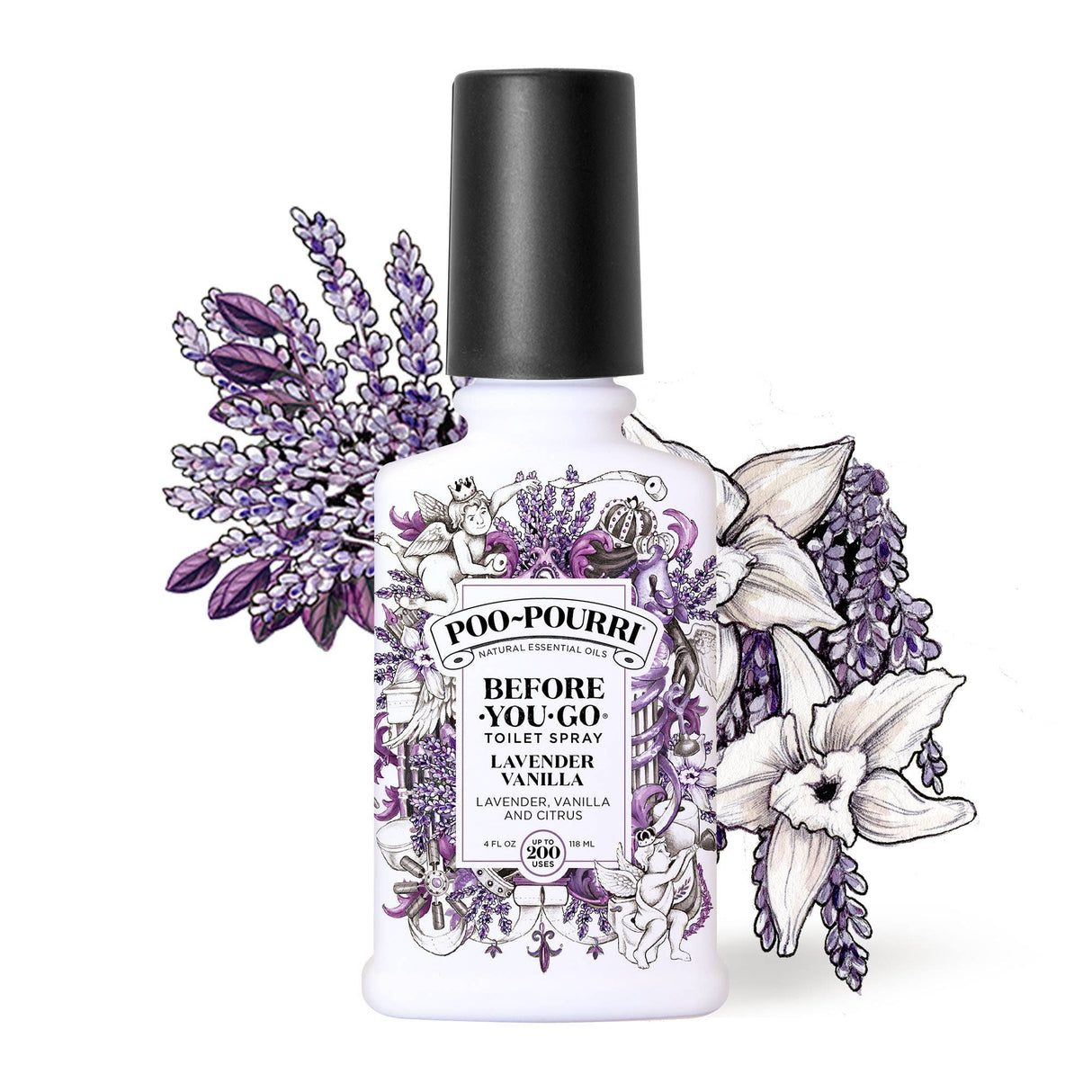 Spray: Poo~Pourri Lavender Vanilla Toilet Spray Made with Essential Oils 4oz.: Lavender + Vanilla + Citrus Up to 200 Uses