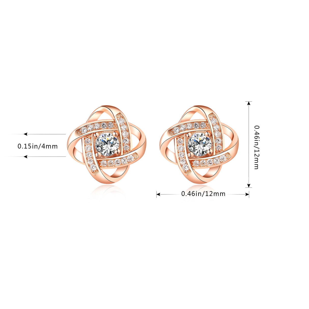 Ice Dance Necklace in rose gold/sterling silver features brilliant cut cubic zirconia on an approx. 18 chain.