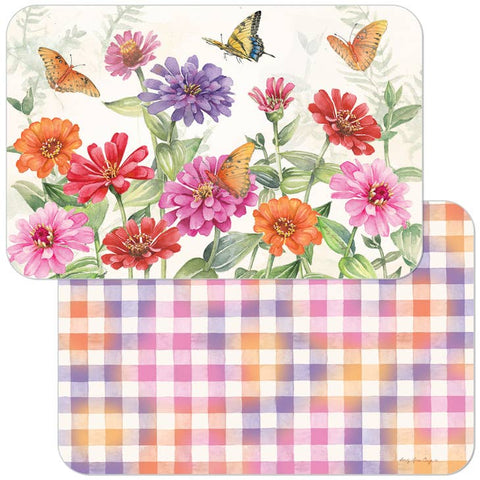 Placemat: Zinnias & Butterflies