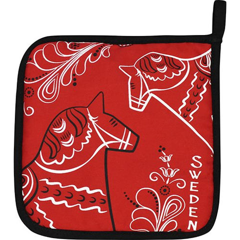Pot Holder: Red Dala Horse Sweden