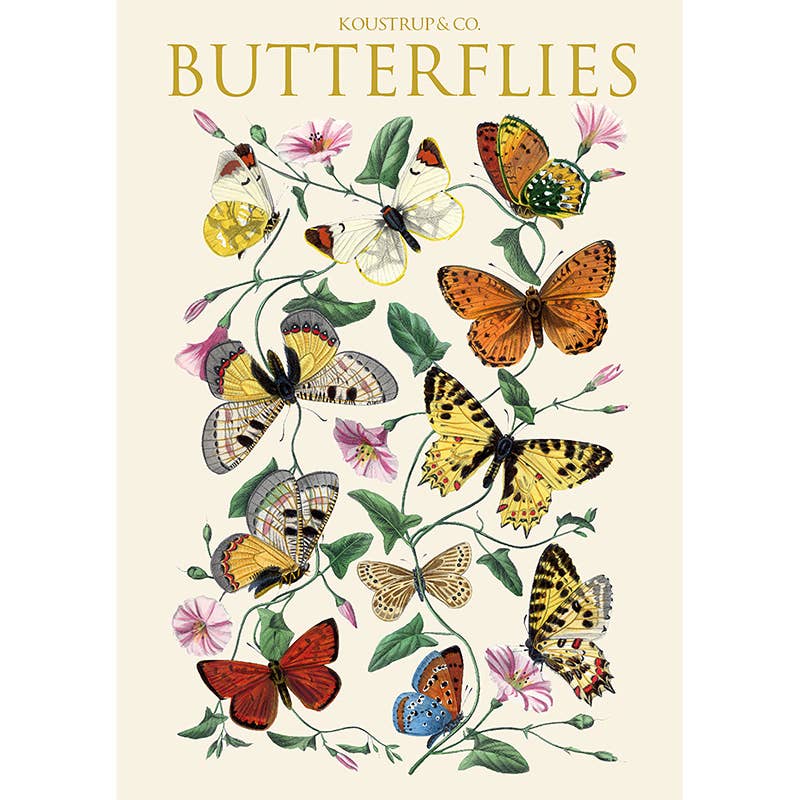 Card Pack: Butterflies 8 Card Pack with Envelopes Designed by Koustrup & Co Denmark