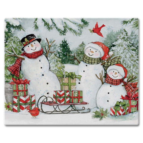 Cutting Board: Snowman Tempered Glass