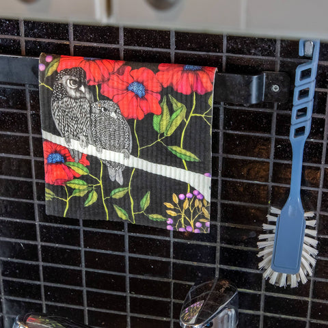 Dish Cloth: Angry Owls