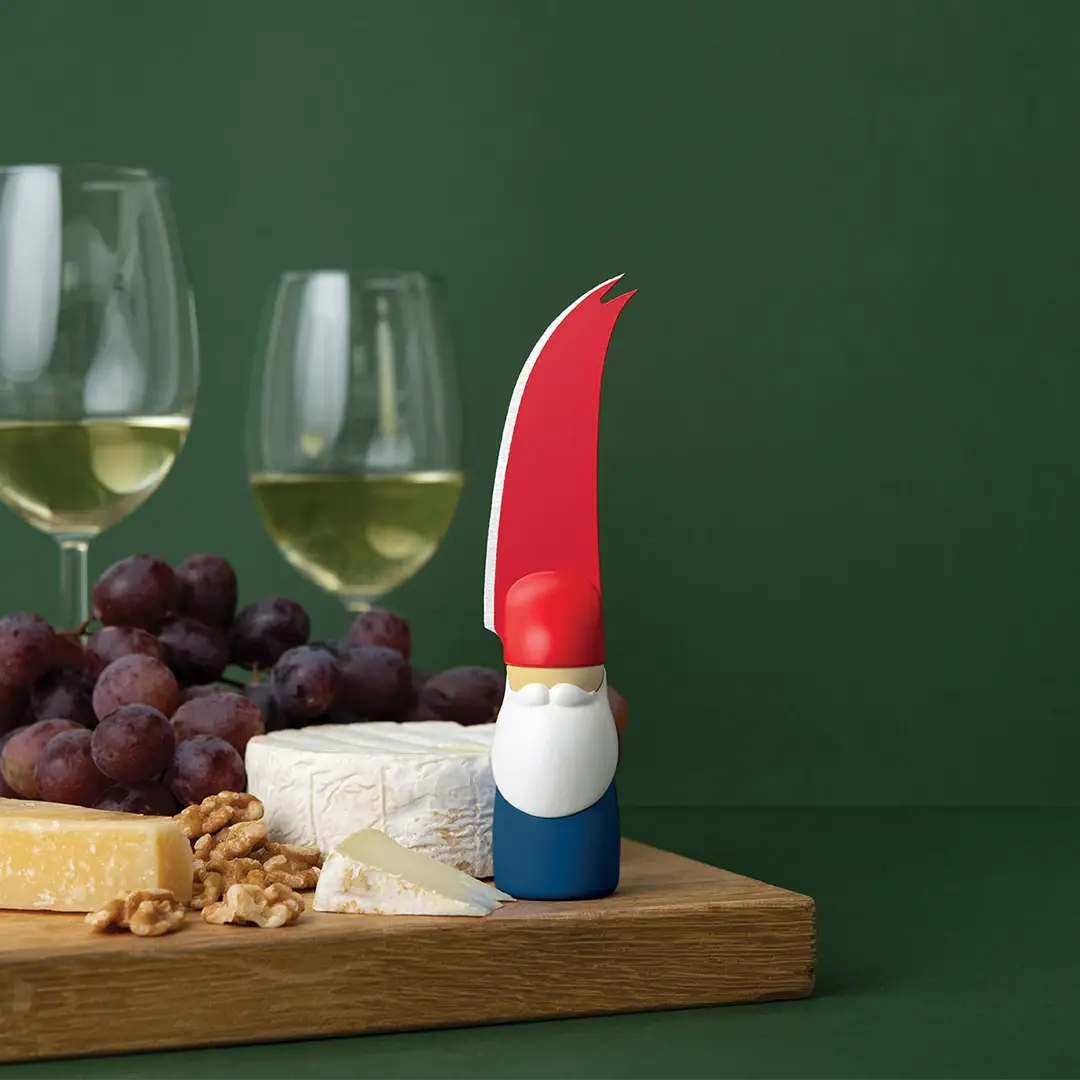 Knife: Bert Gnome Cheese Knife and Spreader - Kitchen Gifts 6"