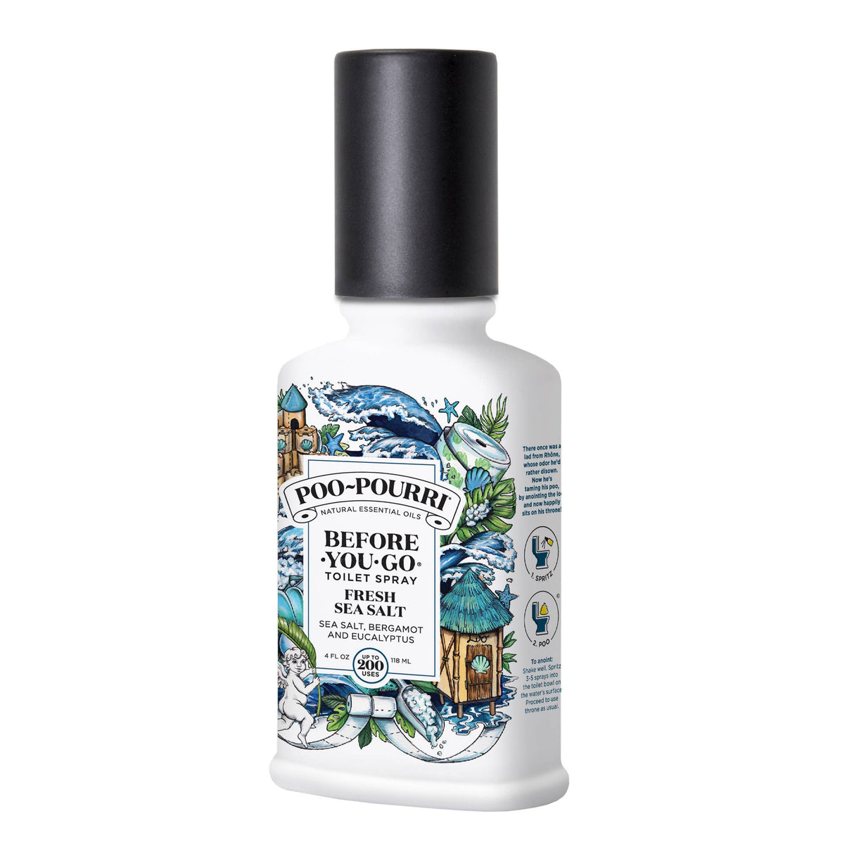 Spray: Poo~Pourri Fresh Sea Salt Poo Toilet Spray with Essential Oils 4oz