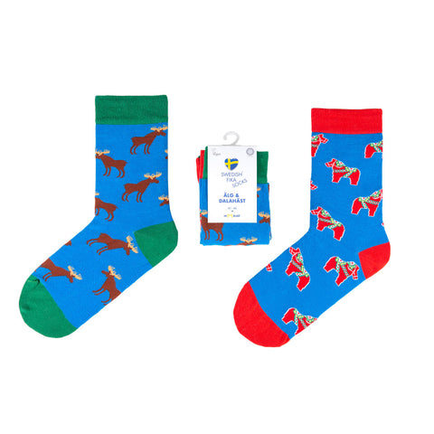 Socks: Swedish Fika Alg & Dalahast
