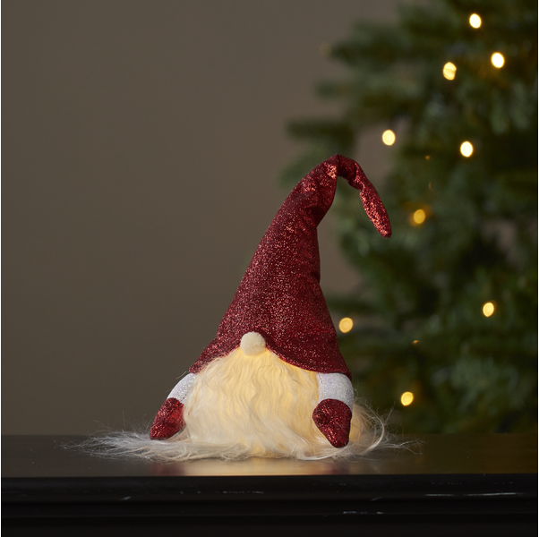 Figurine: Red Lighted Tomte Small