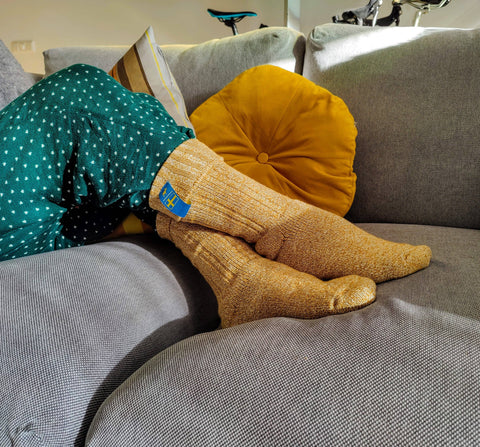 Socks: Swedish Lagom Socks - Warm Ochre: Warm Ochre / UK 6-8 | EU 39-42
