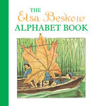 Cover of the classic picture book, "Book: Elsa Beskow Alphabet Book," showcasing a charming illustration of children sailing in a boat with a large leaf as their fanciful sail.