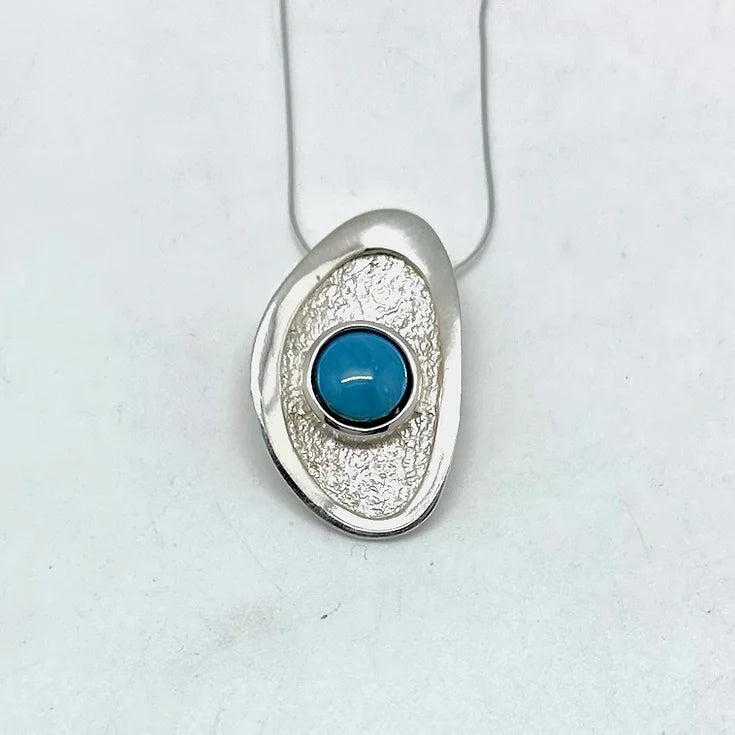 Necklace: Emma Pendant - Swedish Blue