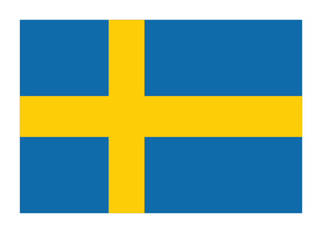 The Magnet: Swedish Flag (3.5" x 2.5") displays a yellow Nordic cross on blue, making it an ideal Sweden souvenir and a tribute to Swedish heritage.