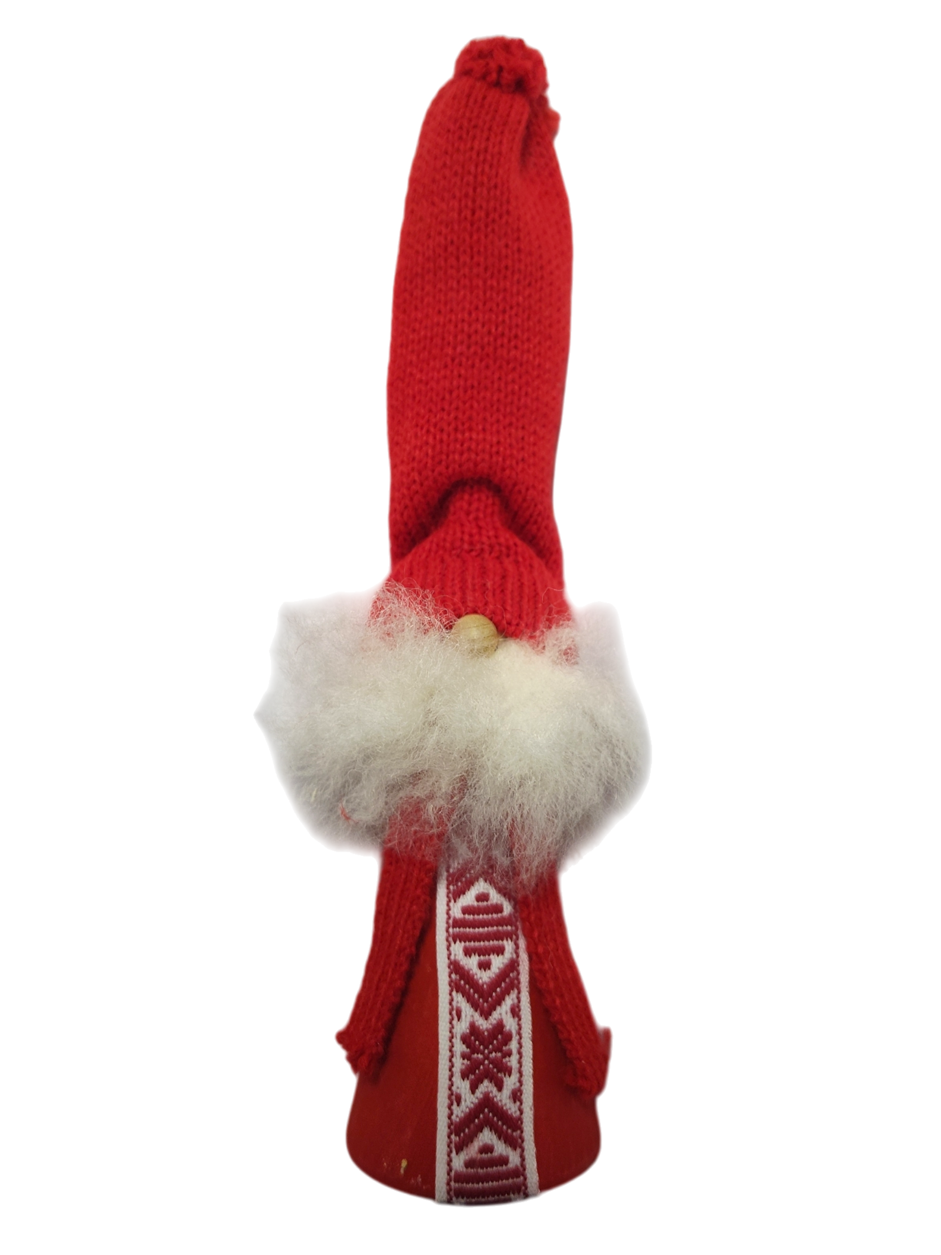 Add a festive touch to your home with this Tomte Figurine featuring a tall knit red hat, wool beard, and Scandinavian embroidered design—perfect as a charming gnome ornament for Christmas decor.