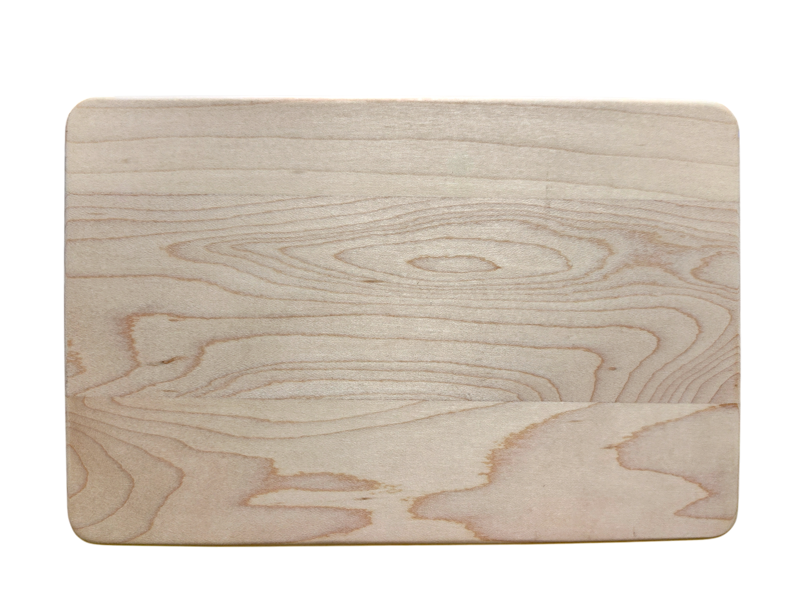 The Var Sa God Maple Cutting Board (9"x6") features a light natural finish and visible wood grain, ideal for enhancing Scandinavian kitchen decor, shown on a white background.