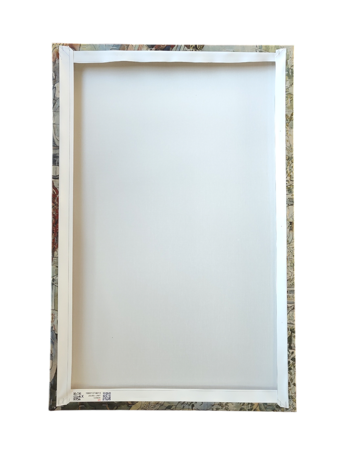 A stretched canvas print of Carl Larsson's "The Crayfish Season Opens" (1897) with neatly folded edges and visible stretcher bars, displayed on a white background.