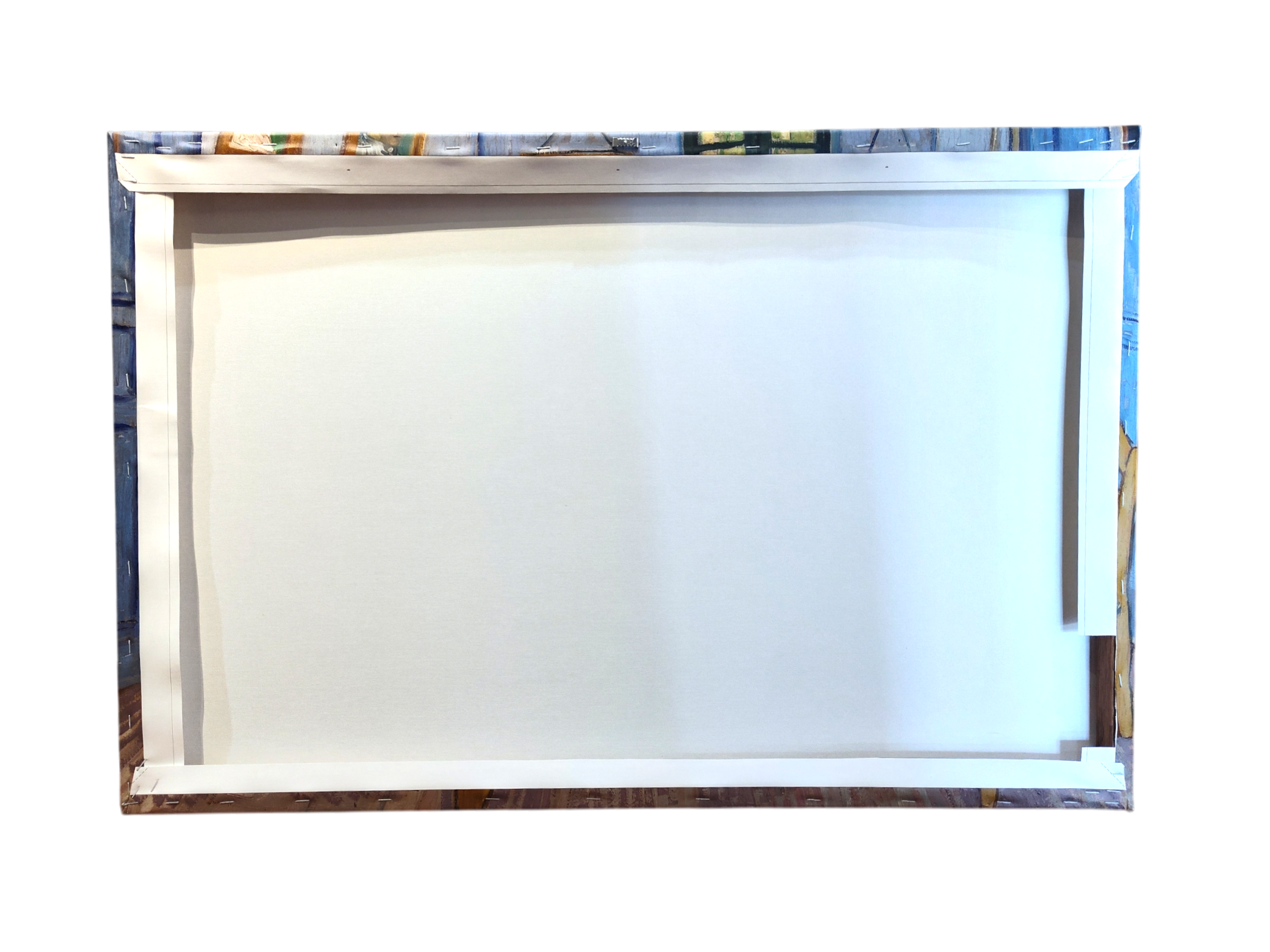The image shows the back of a blank, stretched canvas—perfect for creating the "Artwork: Bedroom in Arles Vincent Van Gogh 1853 - 1890 Print on Canvas" or other Van Gogh wall art.