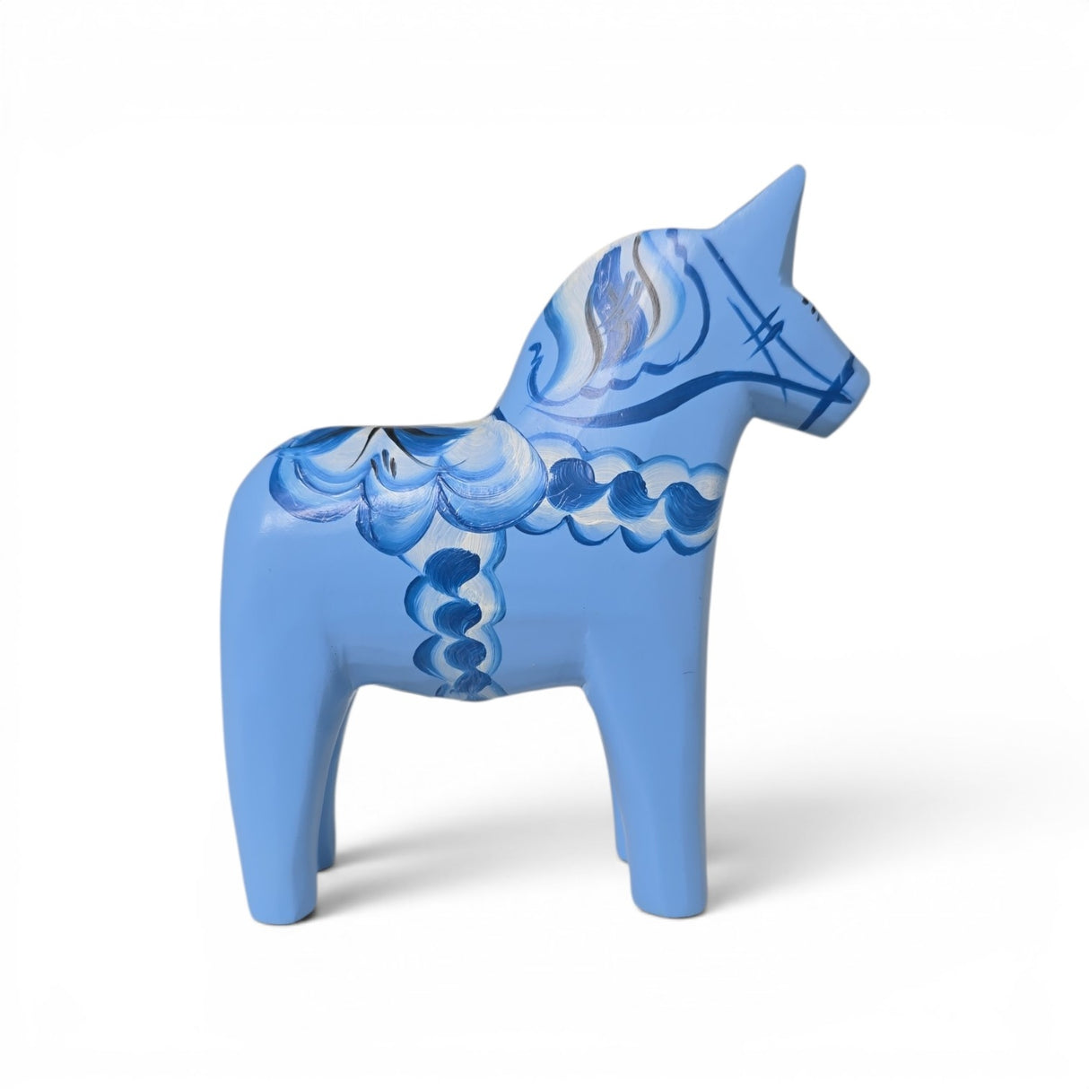 Dala Horse: Baby Blue Swedish Dala Horse | Handcrafted by Grannas A Olsson in Sweden 10 cm 4 inches