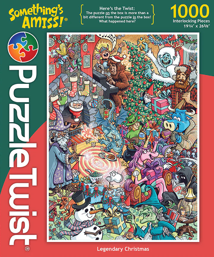 Gather around for holiday fun with the PuzzleTwist: Legendary Christmas Puzzle by Kevin Cannon, featuring whimsical characters and magical details for a truly festive experience.