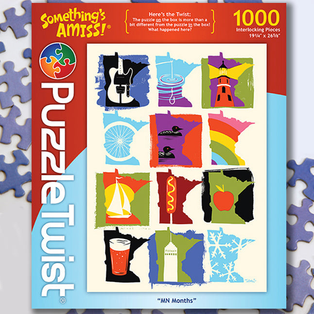 PuzzleTwist: MN Months (1,000 Pieces) Adam Turman