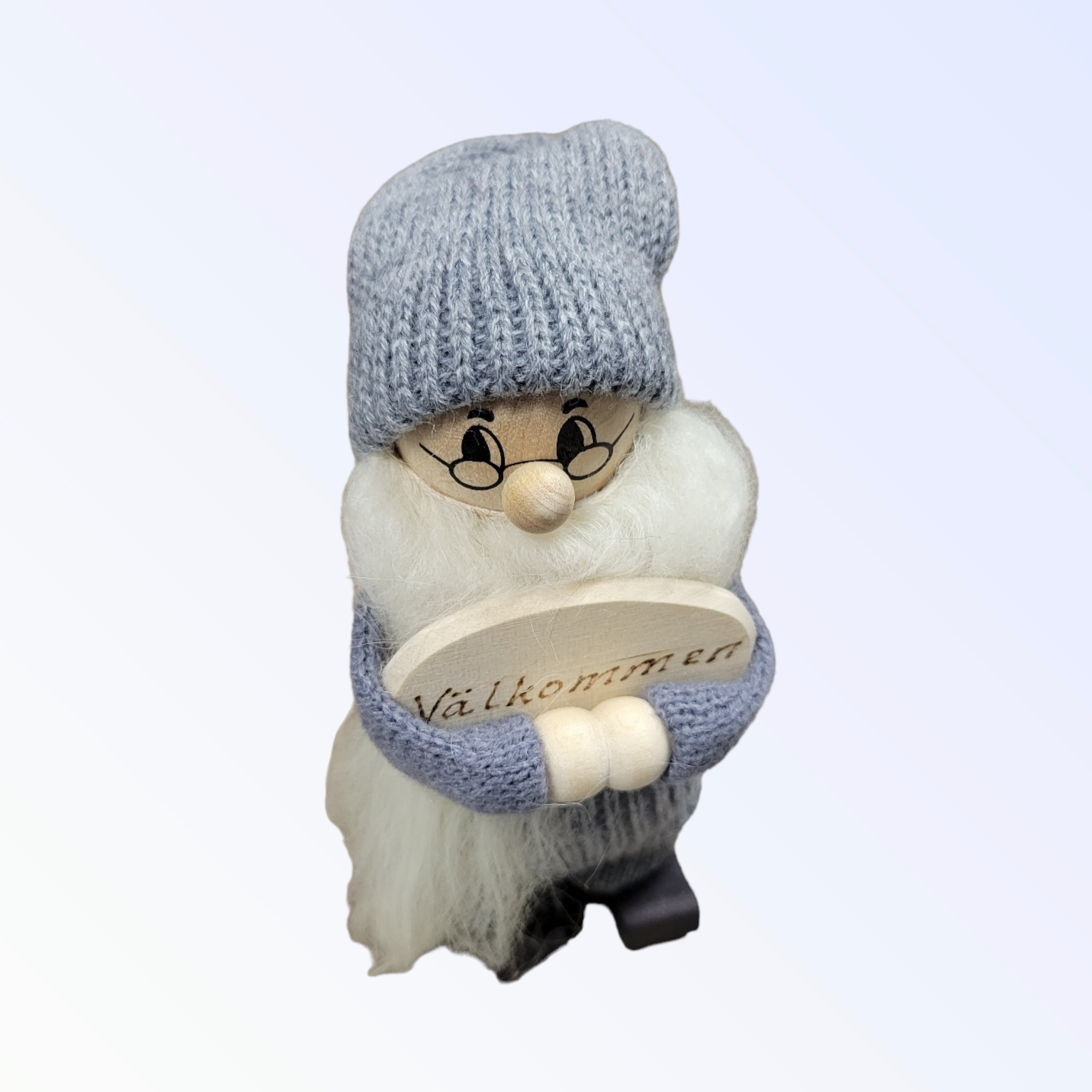 Figurine: Tomte with Valkommen Sign