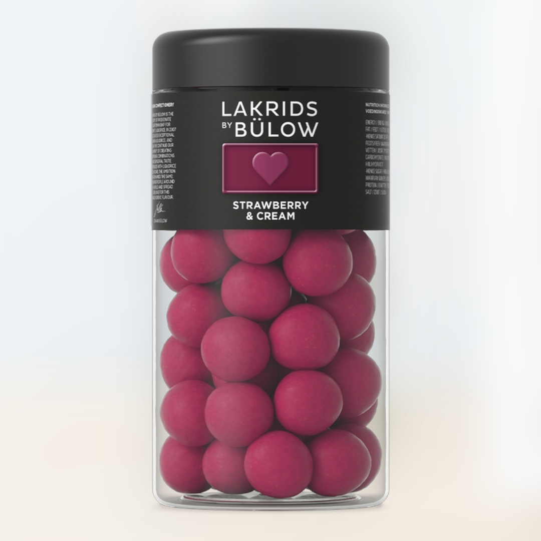 Lakrids: Strawberry & Cream, Chocolate Coated Black Licorice, Lakrids by Bulow, Large