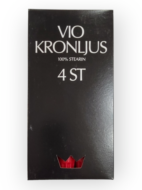 Candle: Kronljus Red 4pc