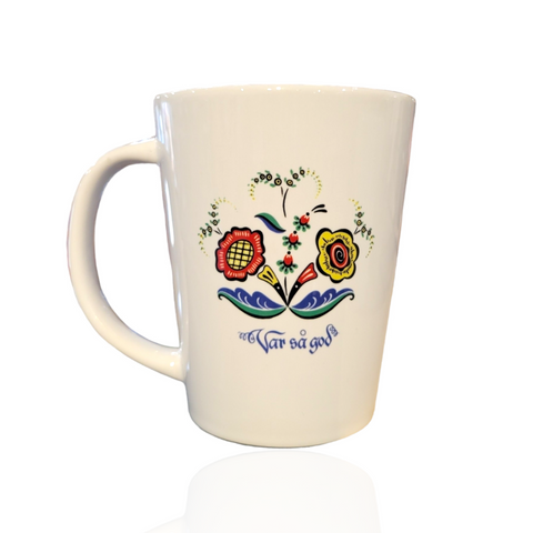 Mug: Swedish Flower "Var sa god" - Latte Style
