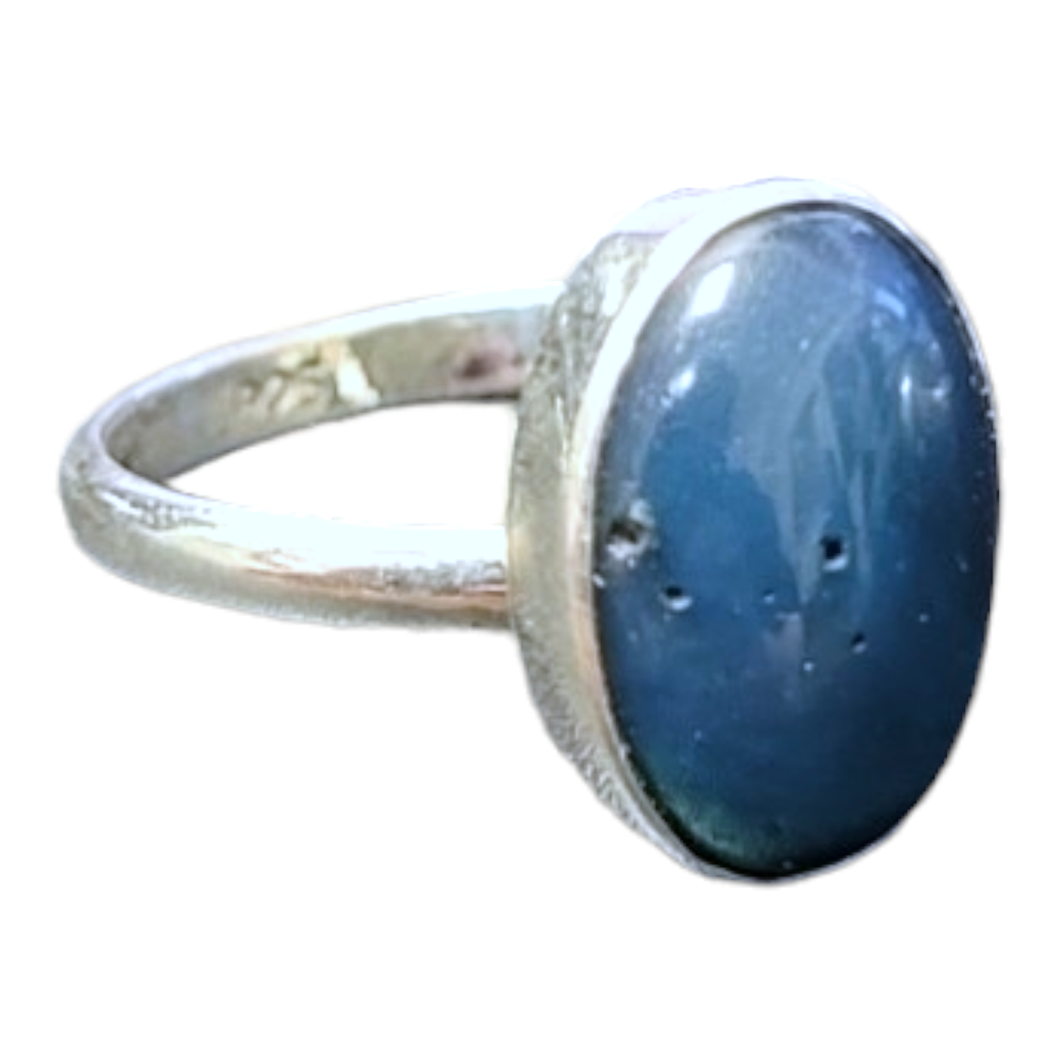 Ring: Plain Oval - Swedish Blue