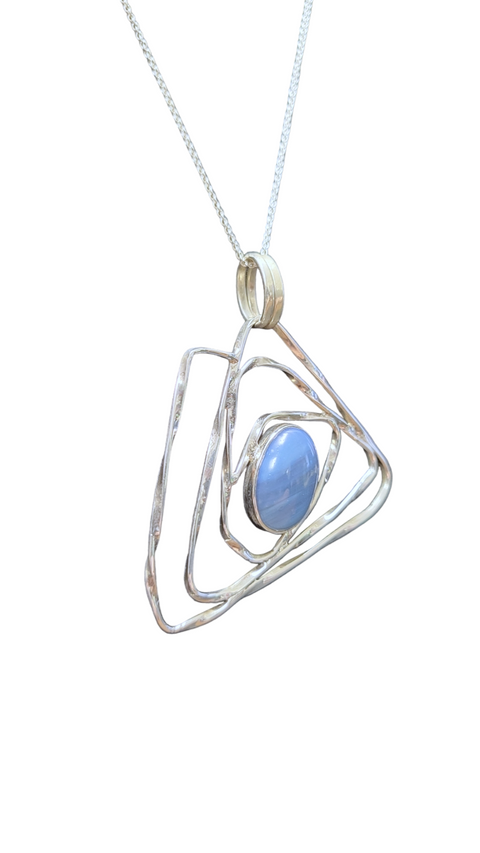 Necklace: Twisted Light Swedish Blue