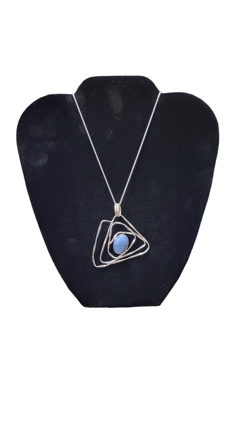 Necklace: Twisted Light Swedish Blue