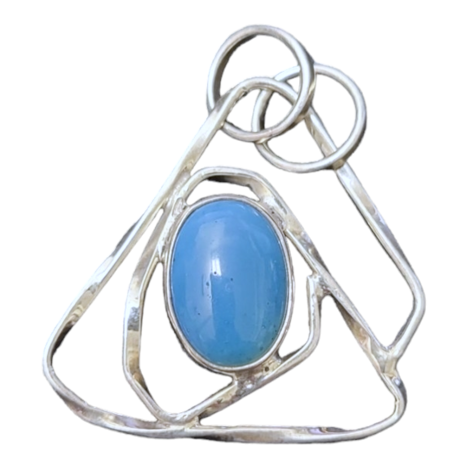 Necklace: Twisted Light Pendant - Swedish Blue