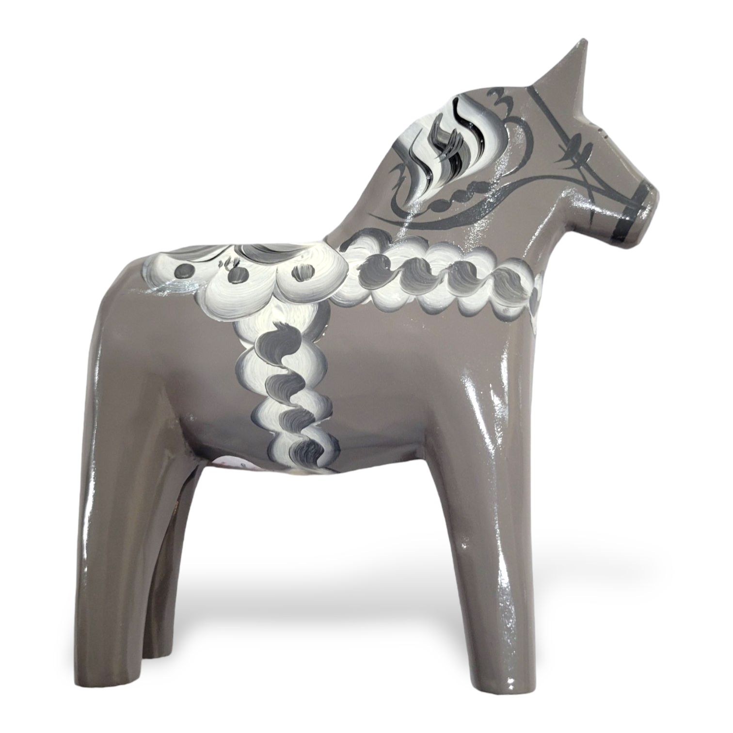 Dala Horse: Grey Dala Horse - Gray