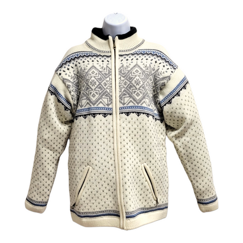 Sweater: Gjestal Windbreaker Classic Norwegian Sweater, White