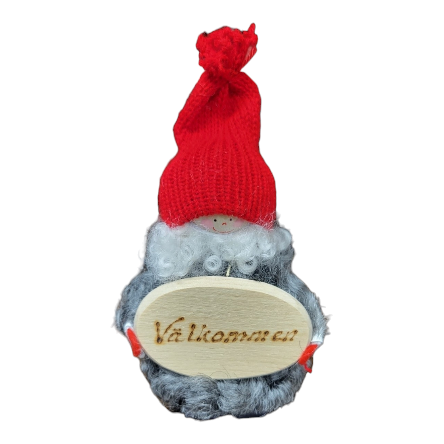 Figurine: Tomte with Valkommen Sign