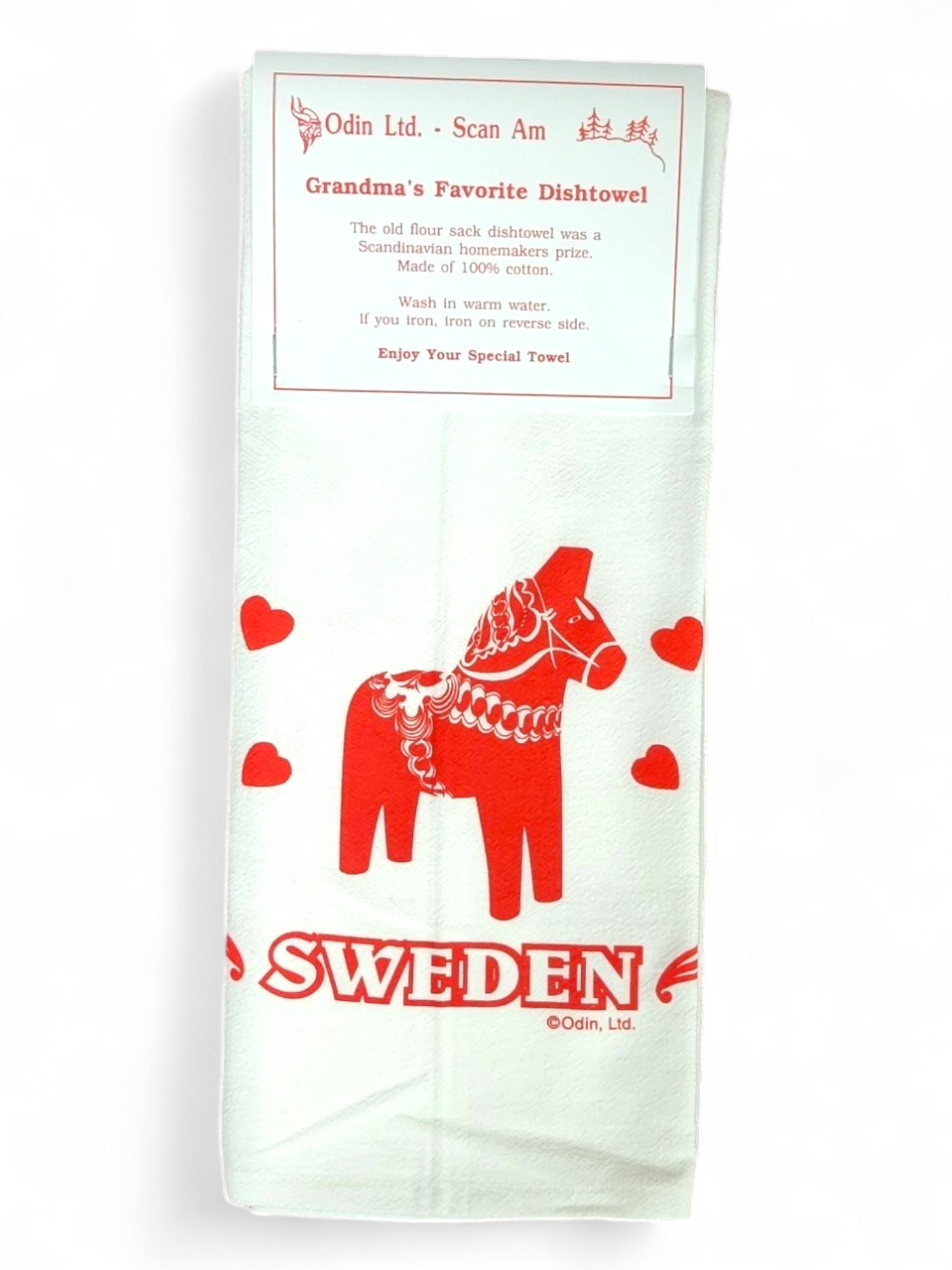 Tea Towel: "Sweden" Grandma's Favorite Dishtowel