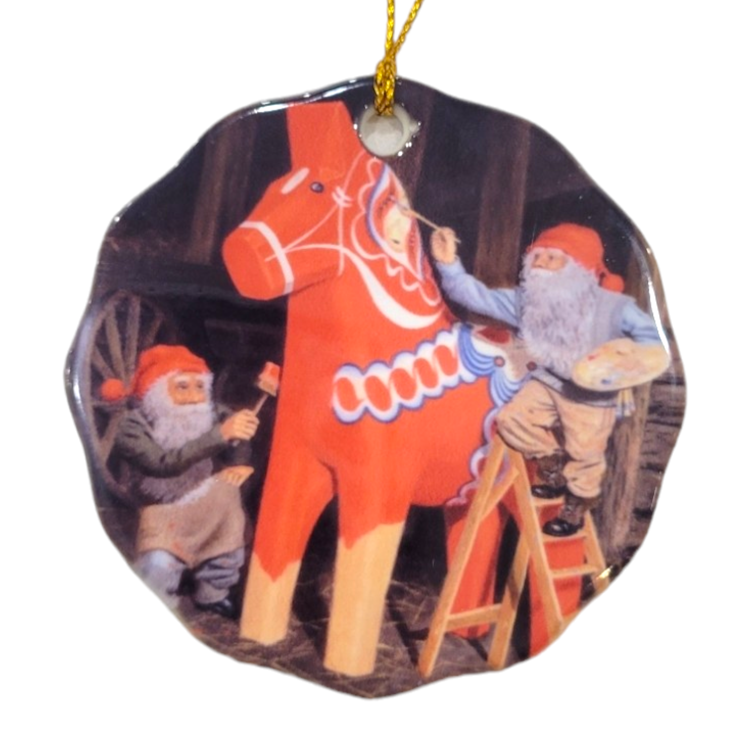 Ornament: Jan Bergerlind, Porcelain Painting a Dala Horse