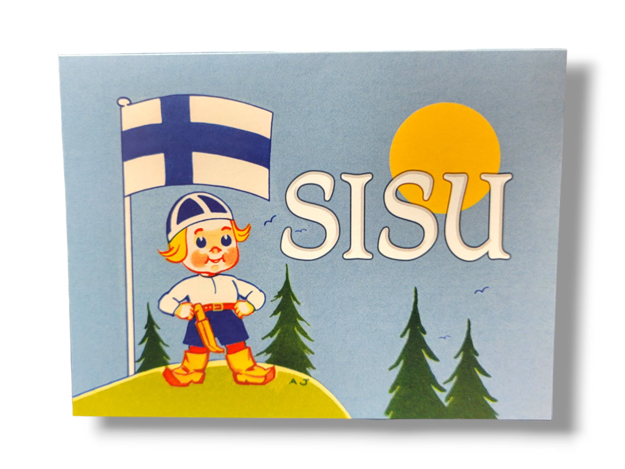 Card Pack: SISU Finnish Boy & Finland Flag (12-Pack)