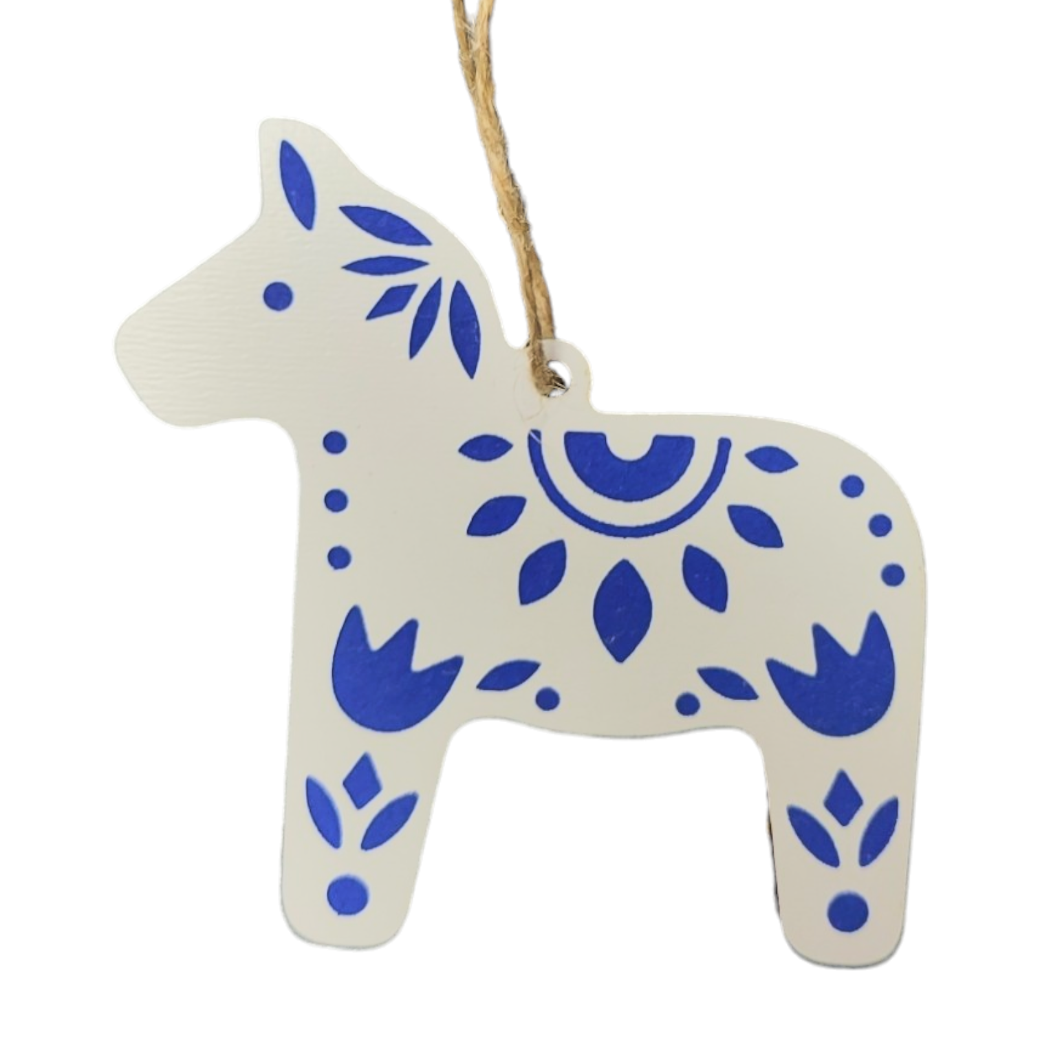 Ornament: White Dala Horse