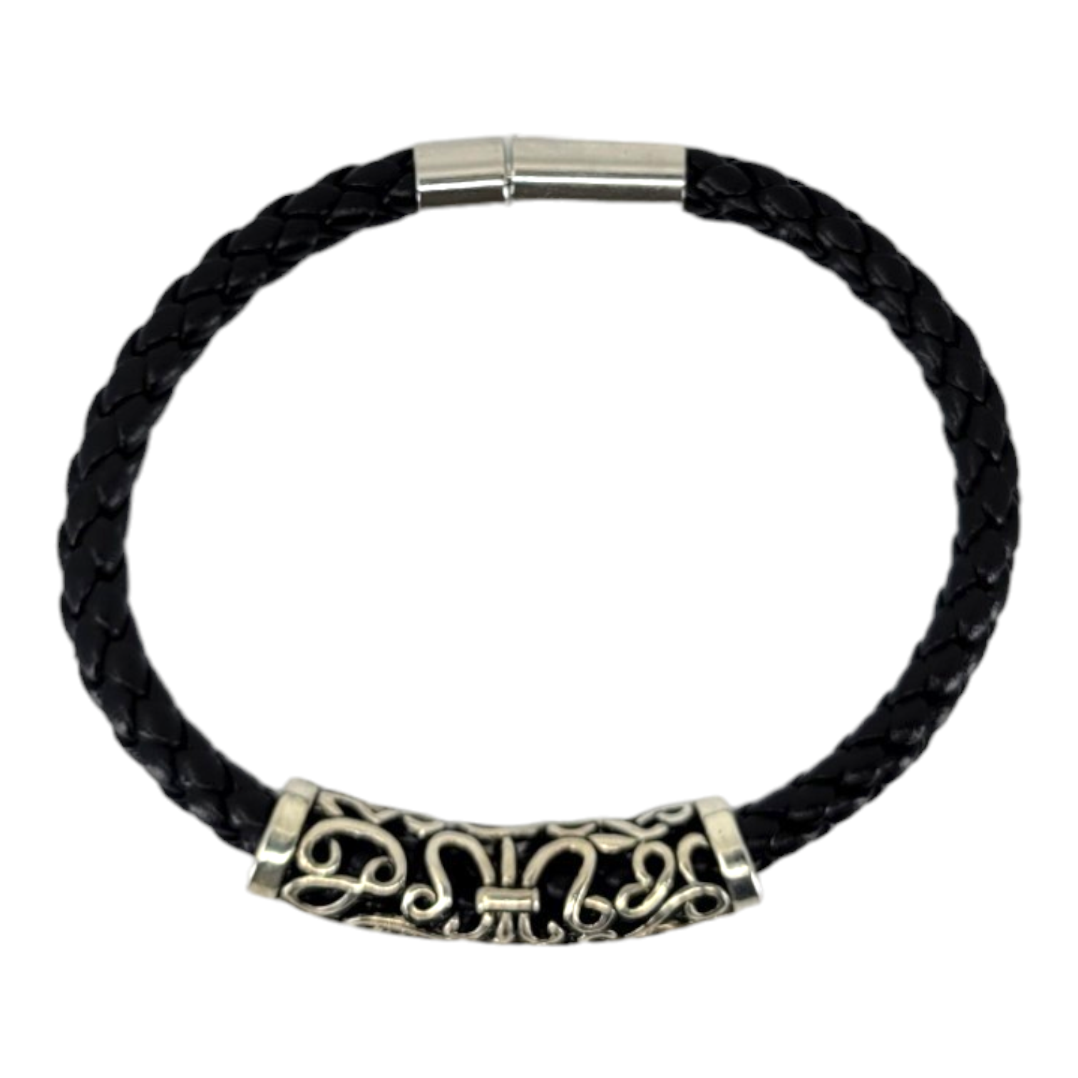 Bracelet: Viking Armband Braid with Runic Pattern (Plug-In Clasp)