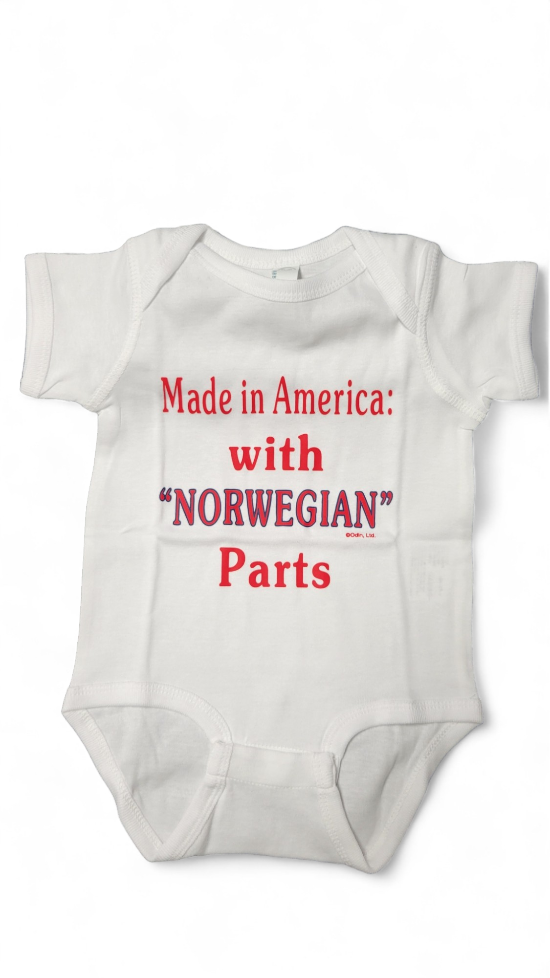Onesie: Norwegian Made in America with Norwegian Parts