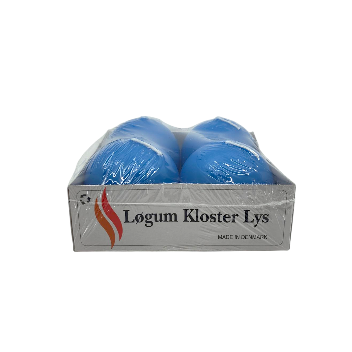 A 4-pack of Logum Kloster Lys 2.5 Ball Candles, made in Denmark and wrapped in plastic—ideal for bringing a cozy hygge vibe to your home.