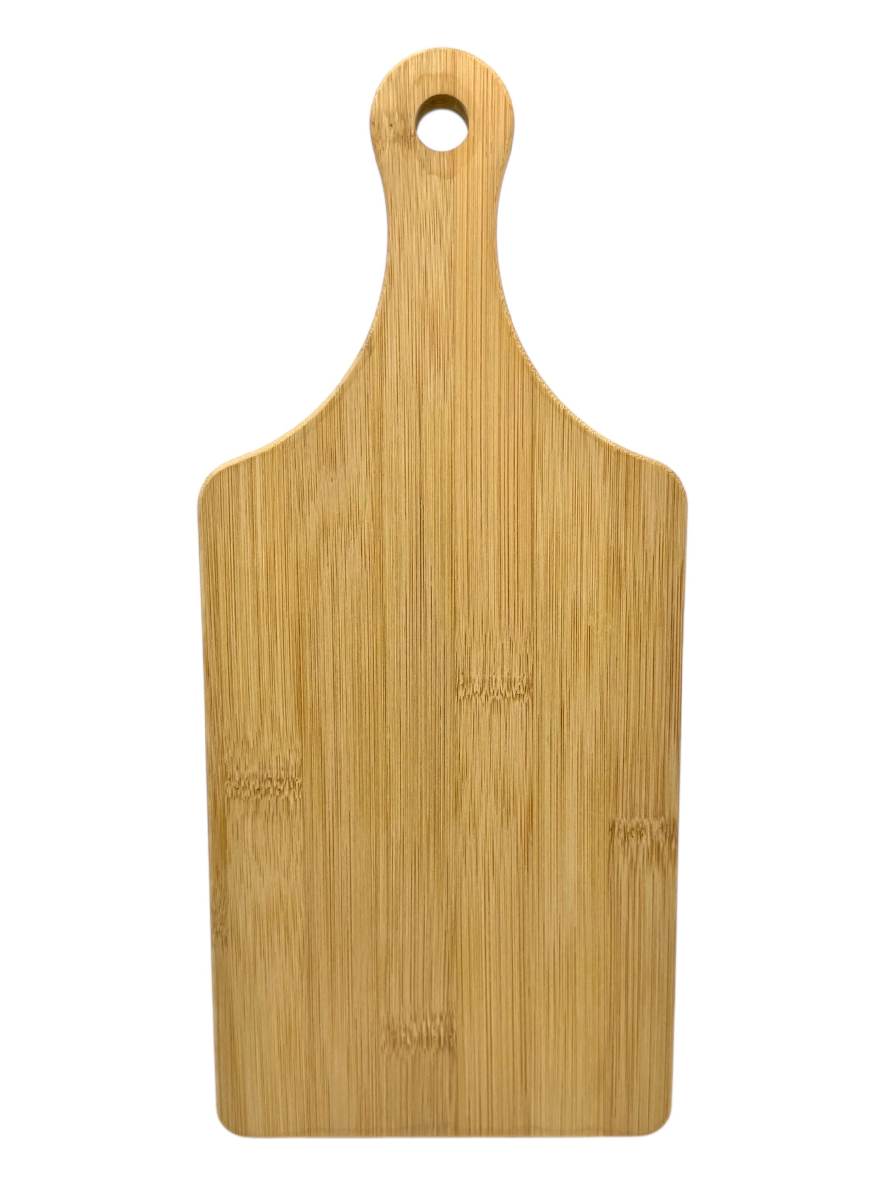 The Cutting Board: Välkommen Bamboo Blue Dala Horse features a rectangular design with a handle and top hole, inspired by Scandinavian style, displayed against a white background.