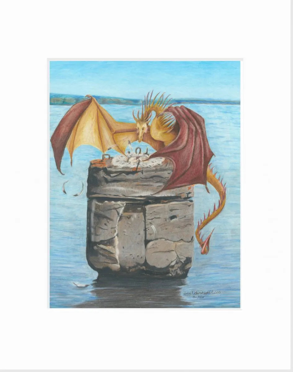 Artwork: "Dragons of Duluth: the Pillar" Giclée Print 11x14