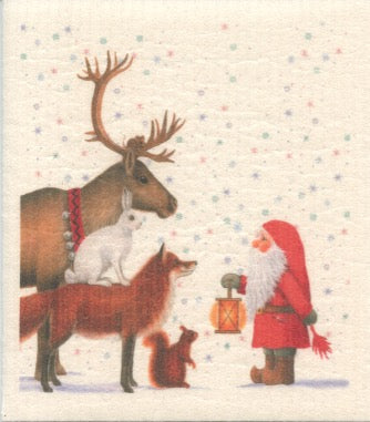 Dish Cloth: Eva Melhuish Gnome with Animals